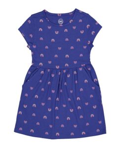 Wonder Nation Girls Short Sleeve Play Dress - Rainbow
