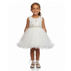 American Princess Special Occasion Baby Girl Cream Gold Party Dress