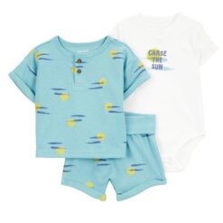 Carter's Child of Mine Baby Boy Outfit Set, 3-Piece - Green
