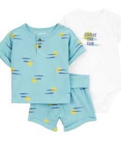 Carter's Child of Mine Baby Boy Outfit Set, 3-Piece - Green