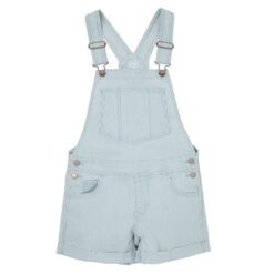 Wonder Nation Girls Denim Shortall - Pin Stripe Pinafore
