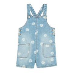 Wonder Nation Toddler Girls Floral Denim Shortalls - Floral