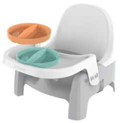 Ingenuity Deluxe Learn-to-Dine Feeding Seat, Ages 6 Months to 3 Years, Orange and Teal