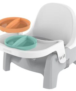 Ingenuity Deluxe Learn-to-Dine Feeding Seat, Ages 6 Months to 3 Years, Orange and Teal