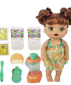 Baby Alive Magical Mixer Baby Doll Tropical Shake, Blender, Drinks, Wets, Eats, Brown Hair Toy