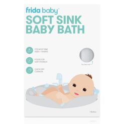 Frida Baby Soft Sink Baby Bath Tub with Head Support for Unisex Newborn - White
