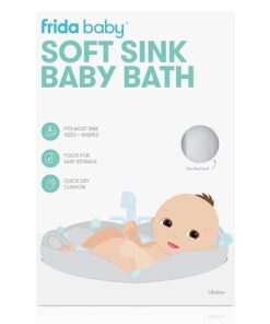 Frida Baby Soft Sink Baby Bath Tub with Head Support for Unisex Newborn - White