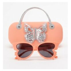 Wonder Nation Girls Butterfly Sunglasses With Carrying Purse