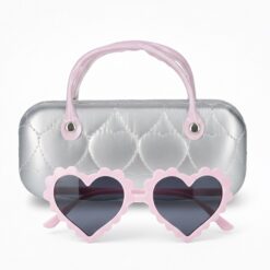 Wonder Nation Girls Sunglasses With Heart Quilt Carrying Purse