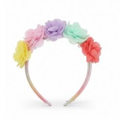 Wonder Nation Girls Chiffon Flowers and Glitter Ombre Headbands, 2-Pack