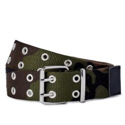 Wonder Nation Boys Camo Canvas Grommet Belts, Green