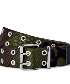 Wonder Nation Boys Camo Canvas Grommet Belts, Green