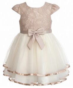 Rare Edition Special Occasion Girls Brown Lace Party Dress