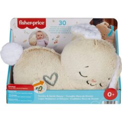 Fisher-Price Soothe & Settle Bunny Plush Baby Infant Toy & Sound Machine with Motion, Multicolor