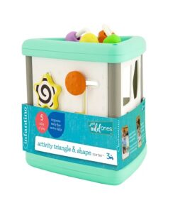Infantino Activity Triangle & Shape Sorter with Four Shapes, Sensory Toy, 3-48 Months, Multicolor