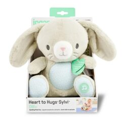Ingenuity Heart to Hugs Sylvi Bunny Soothing Plush Toy, Grey, For Ages 0 Months +