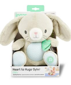 Ingenuity Heart to Hugs Sylvi Bunny Soothing Plush Toy, Grey, For Ages 0 Months +