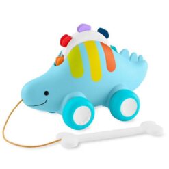Skip Hop Explore & More Dinosaur 3-in-1 Baby Musical Pull Toy, Blue