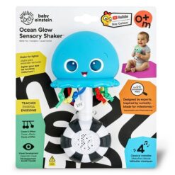Baby Einstein Ocean Glow Sensory Shaker Musical Toy, Ages Newborn +
