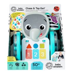 Baby Einstein Chase & Tap Earl Crawling Baby Toy, with Mirror and Music, Infants, Ages 6+ Months