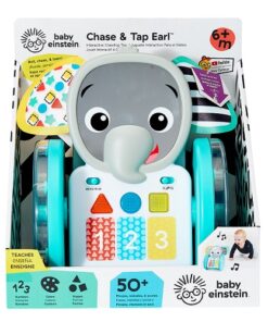 Baby Einstein Chase & Tap Earl Crawling Baby Toy, with Mirror and Music, Infants, Ages 6+ Months