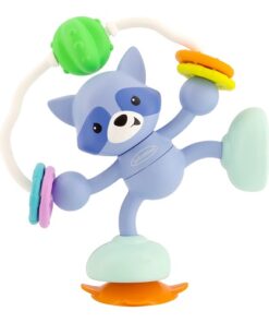 Infantino Stick & Spin Raccoon Pal Suction Attachment Toy, 4+ Months, Multicolor