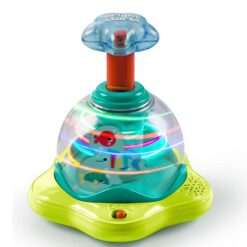 Bright Starts Press & Glow Spinner Baby Toy with Lights and Sounds