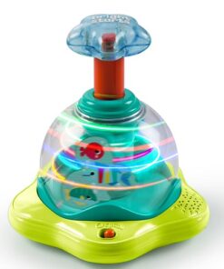 Bright Starts Press & Glow Spinner Baby Toy with Lights and Sounds