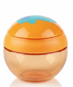 Angel Of Mine Toddler & Kids Snack Catcher Storage Container With Lid - Orange