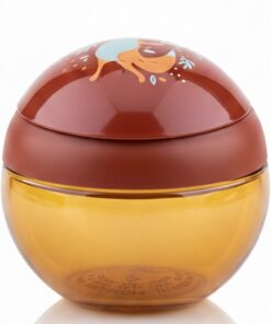 Angel Of Mine Toddler & Kids Snack Catcher Storage Container With Lid - Brown