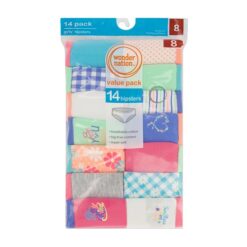 Wonder Nation Girls Hipster Cotton Underwear 14-Pack, Sizes 4-18
