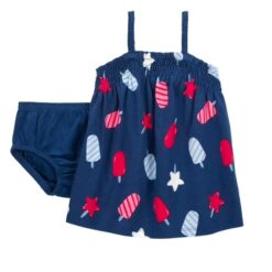 Carter's Child of Mine Baby Girl Patriotic Dress Set, 2-Piece, Sizes Newborn-12 Months