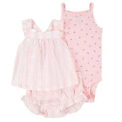 Carter's Child of Mine Baby Girls  3-Piece Shorts Set