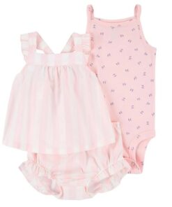 Carter's Child of Mine Baby Girls  3-Piece Shorts Set