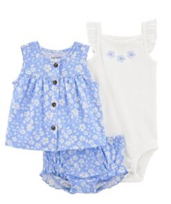 Carter's Child of Mine Baby Girl Outfit Set, 3-Piece, Sizes 0/3-24 Months