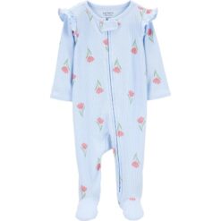 Carter's Child of Mine Baby Girl Sleep 'n Play, One-Piece - Blue Pink
