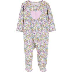 Carter's Child of Mine Baby Girl Sleep 'n Play, One-Piece - Floral Purple