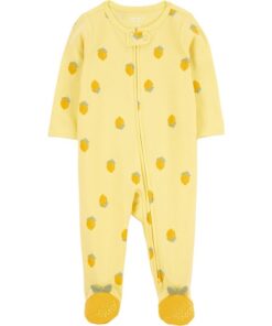 Carter's Child of Mine Baby Girl Sleep 'n Play, One-Piece - Yellow Lemon