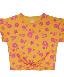 Wonder Nation Girls Short Sleeve Tie Front Tee, Sizes 4-18 & Plus