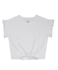 Wonder Nation Girls Short Sleeve Tie Front Tee, Sizes 4-18