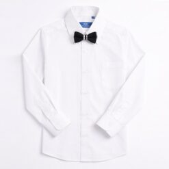 Classic Boys Button Down Long Sleeve Shirt - White
