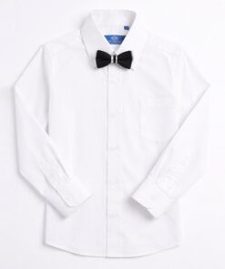 Classic Boys Button Down Long Sleeve Shirt - White