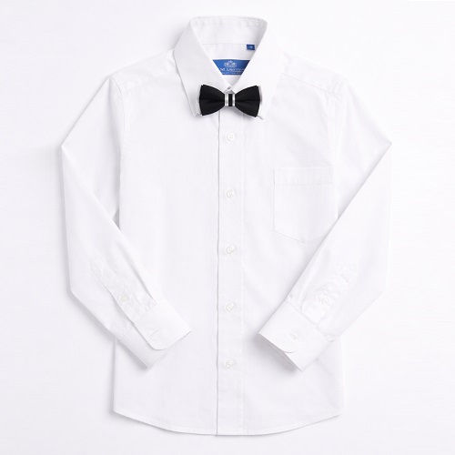 Classic Boys Button Down Long Sleeve Shirt – White