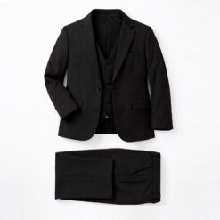 Boys Classic Black 3 Piece Suit - Blazer, Vest & Pant