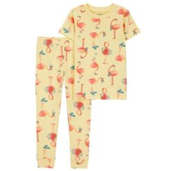 Carter's Child of Mine Girls Baby and Toddler Pajama Set, 12M-5T- Yellow Stork