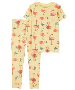 Carter's Child of Mine Girls Baby and Toddler Pajama Set, 12M-5T- Yellow Stork
