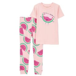 Carter's Child of Mine Girls Baby and Toddler Pajama Set, 12M-5T- Watermelon