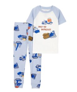 Carter's Child of Mine Girls Baby and Toddler Pajama Set, 12M-5T- Tractor