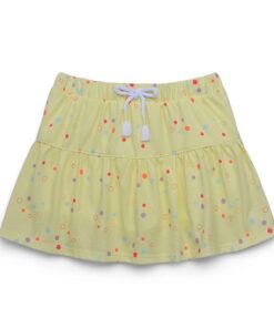 365 Kids by Garanimals Girls Print Tiered Scooter Skirt, Yellow Sizes 4-10