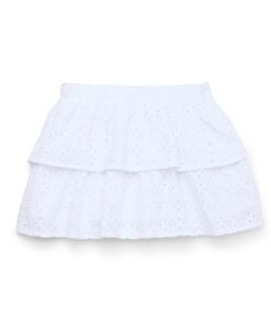 Wonder Nation Girls Cotton Eyelet Skirt - White, Sizes 4-18 & Plus